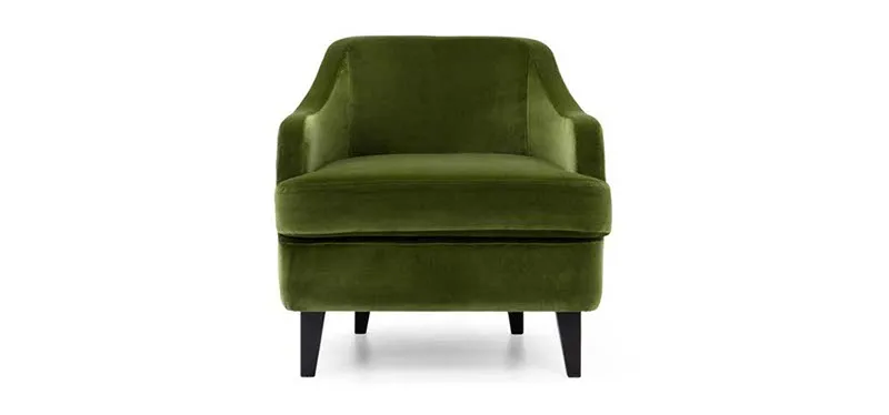 Poltrona Nor Domingo in velluto verde