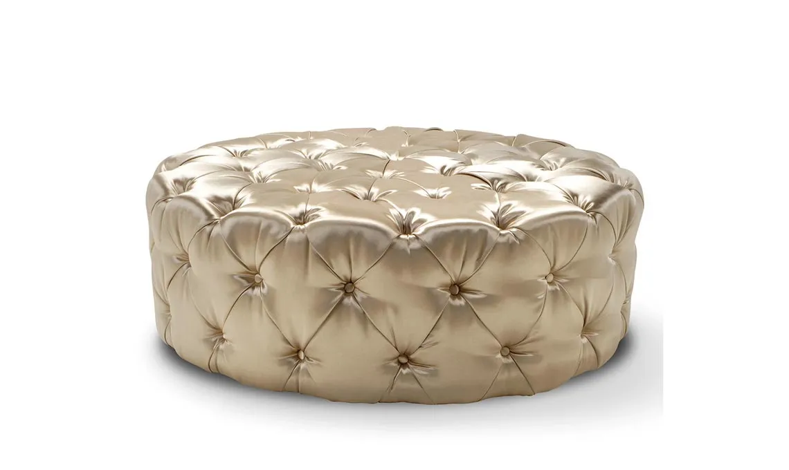Pouf Malvina Domingo rotondo color avorio