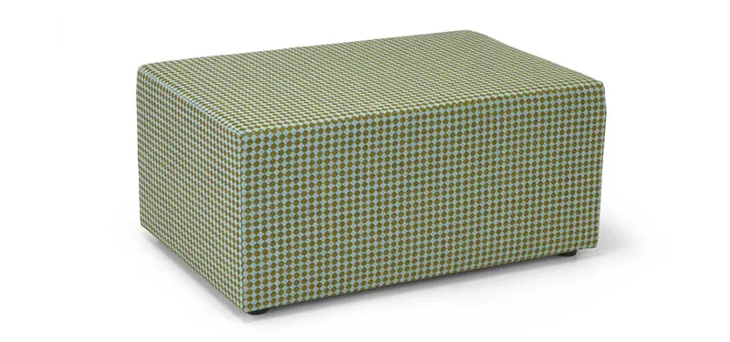 Pouf Basic Domingo rettangolare in tessuto fantasia