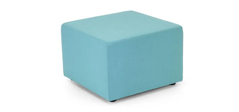 Pouf Basic Domingo quadrato azzurro