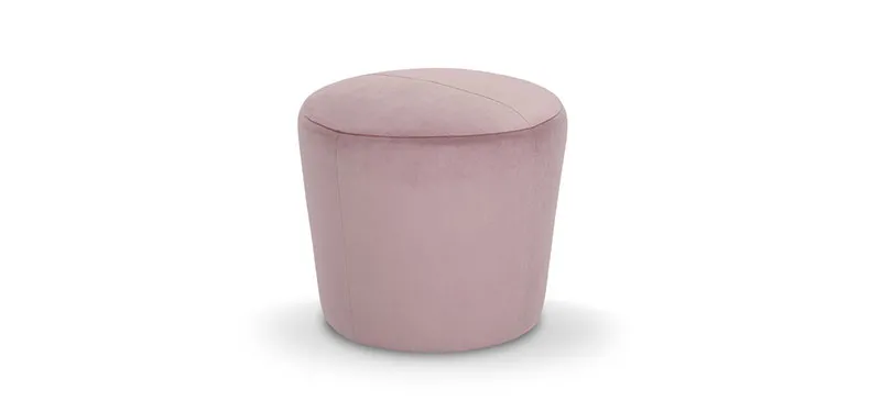 Pouf Frank Domingo rotondo rosa cipria