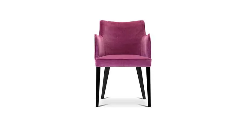 Sedia Pat Domingo fucsia con braccioli