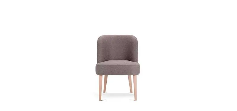 Sedia Zelie Domingo rosa antico su gambe in legno