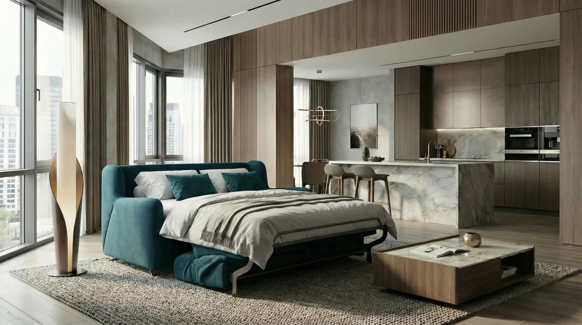 Divano Hollywood Il Benessere aperto con lenzuola
