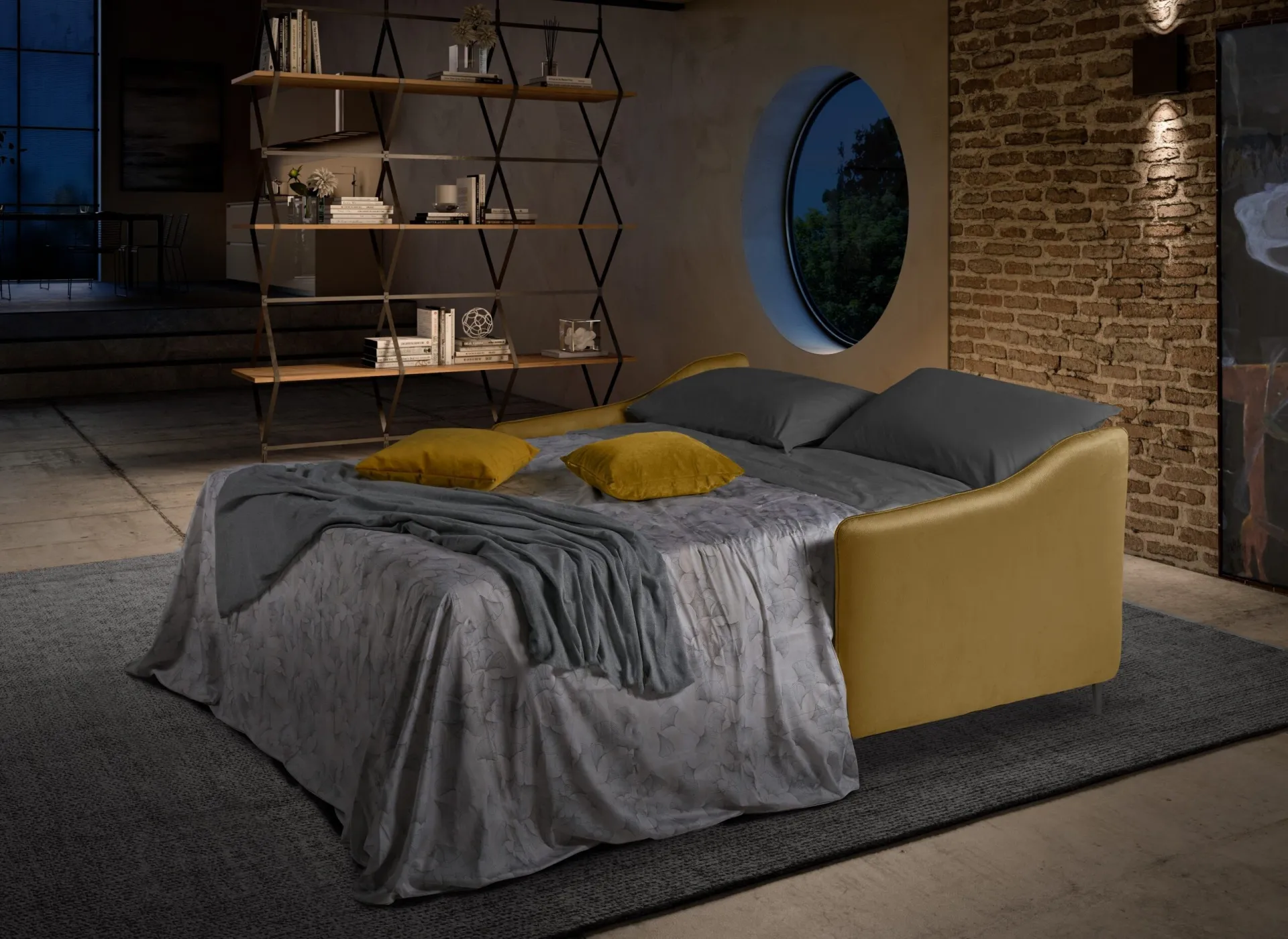 Divano Winston Il Benessere aperto a letto
