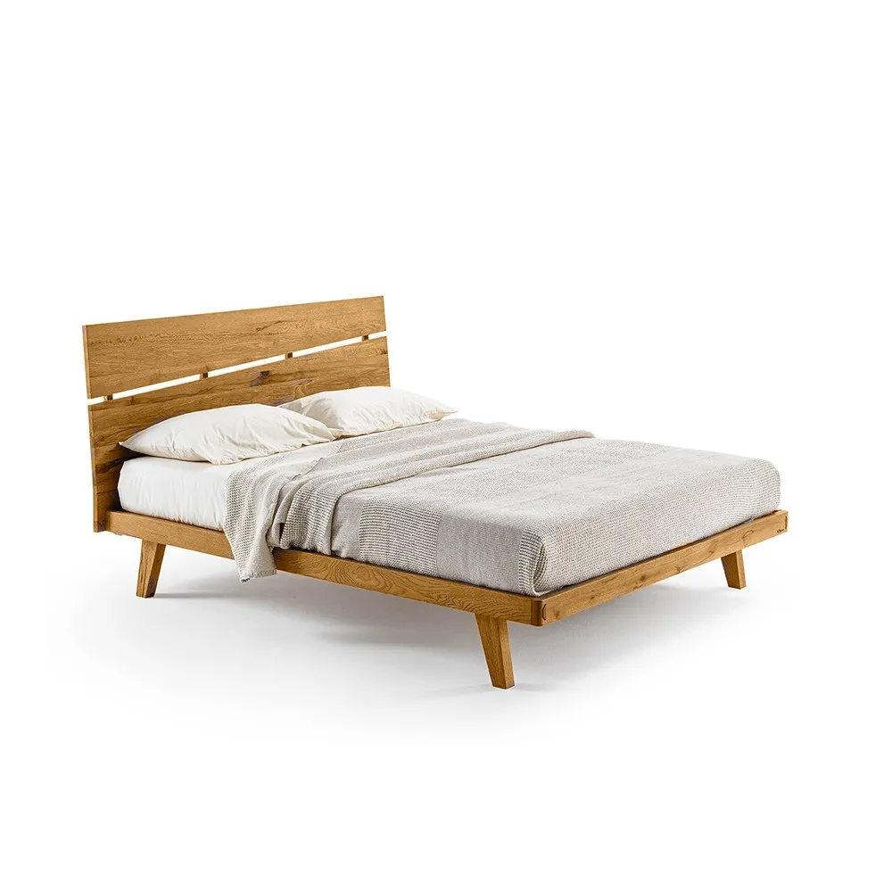 Letto Bogotà Le Fablier in rovere naturale, scontornato