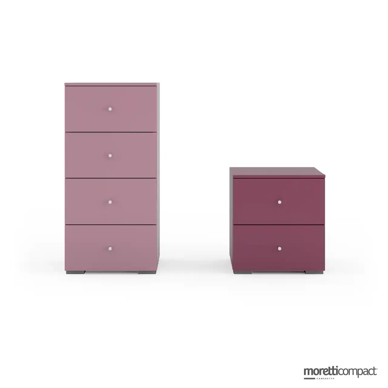 Cassettiera alta Squarebox Moretti Compact con supporti Base