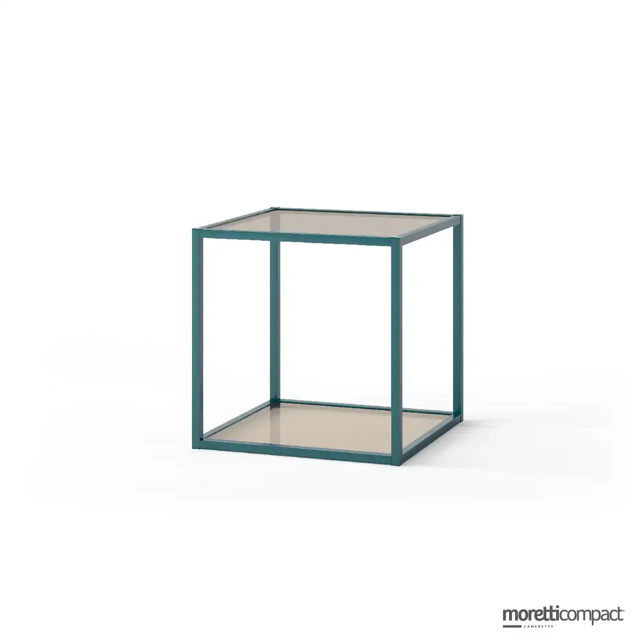 Tavolino Cage Moretti Compact con piani in vetro bronzo