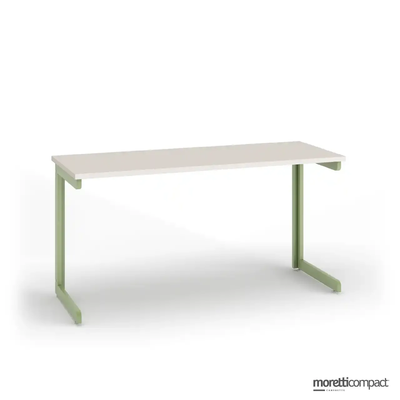 Scrivania con supporti Blank Moretti Compact e piano in nobilitato quarzo