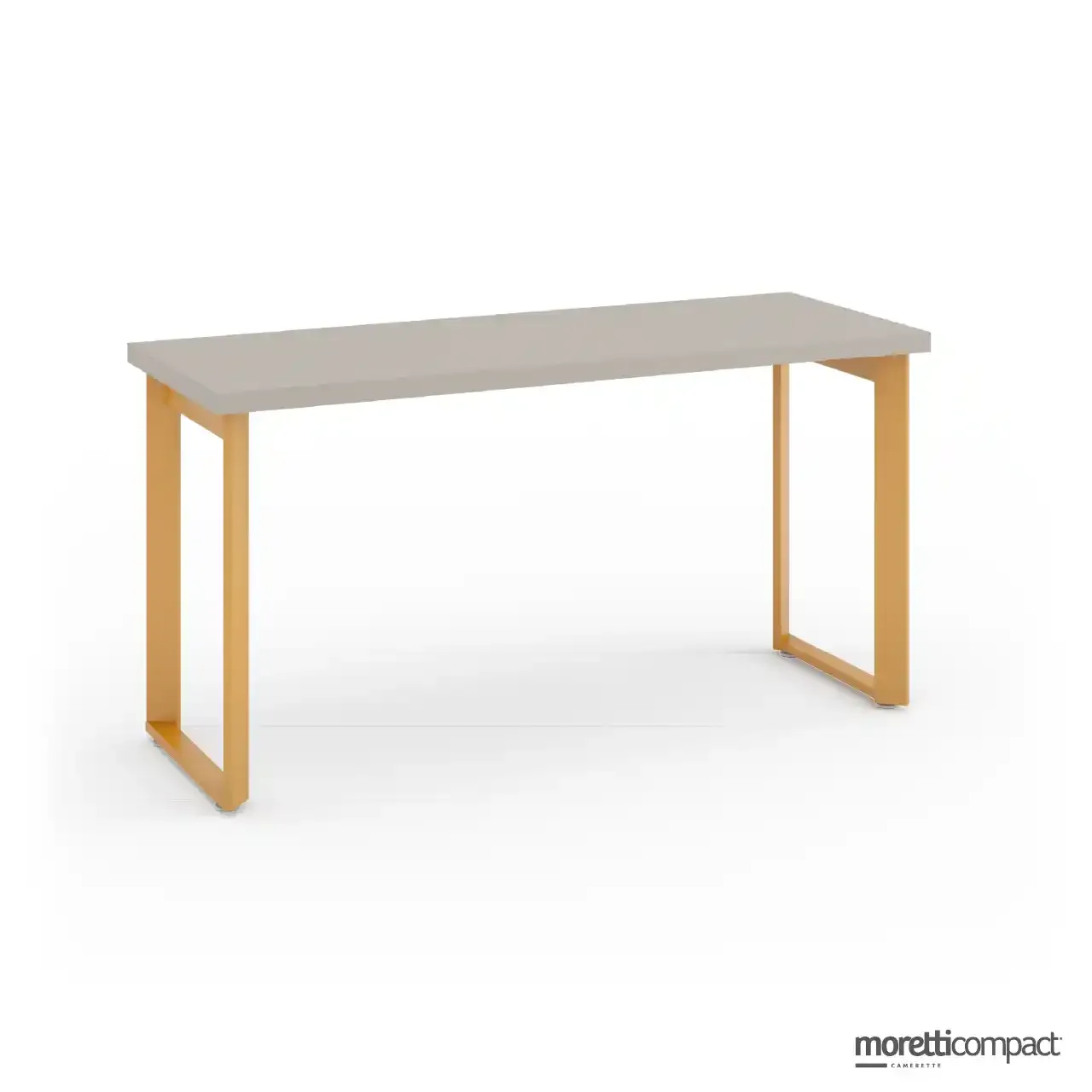 Scrivania con supporti Form Moretti Compact e piano tortora