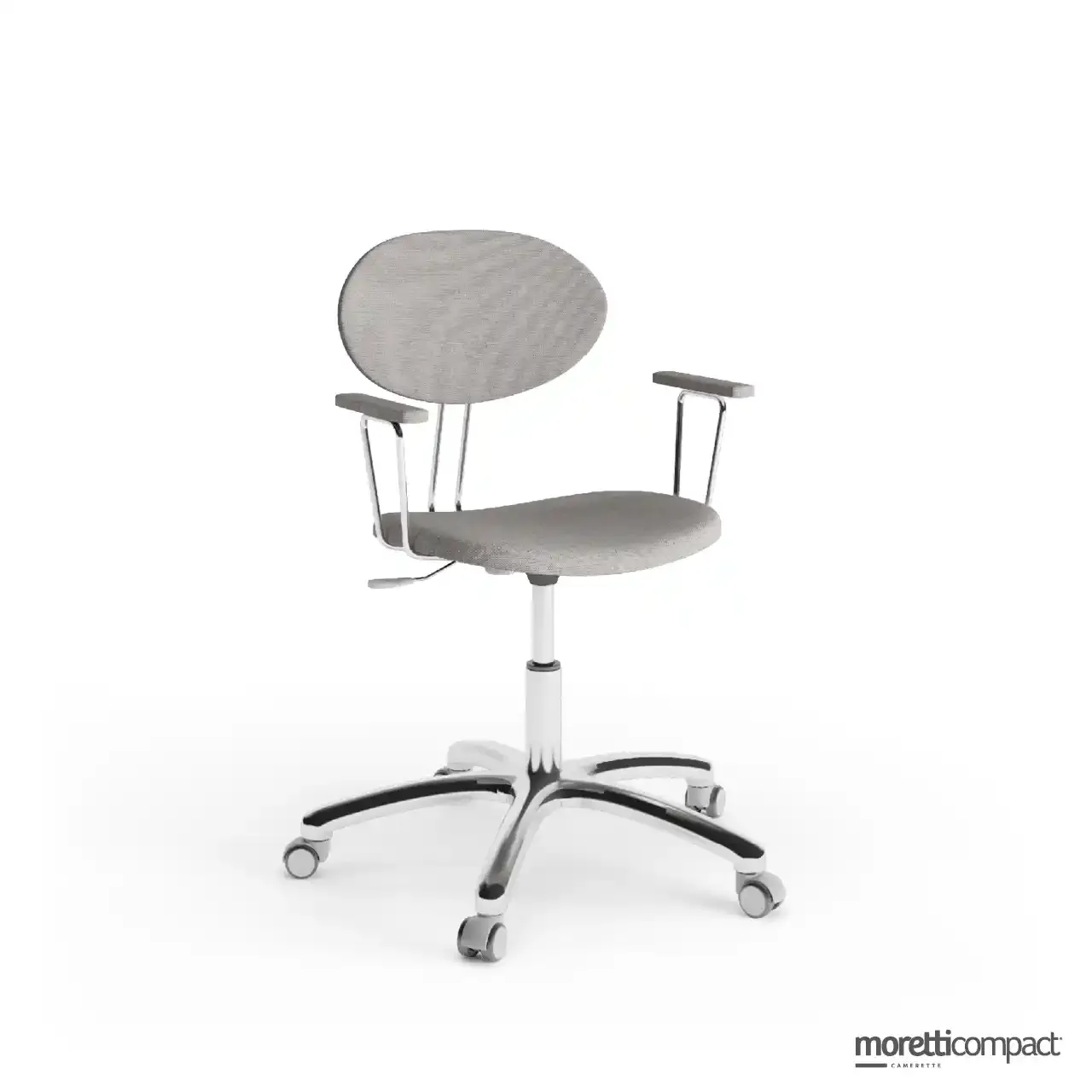 Sedia Flap Moretti Compact con braccioli imbottiti