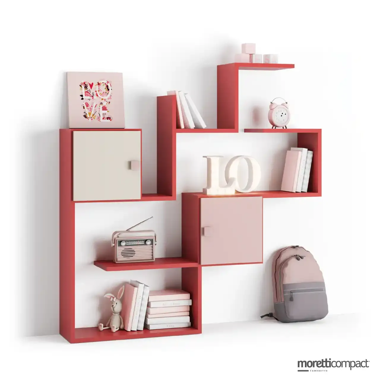 Libreria Outline Moretti Compact a terra e sospesa