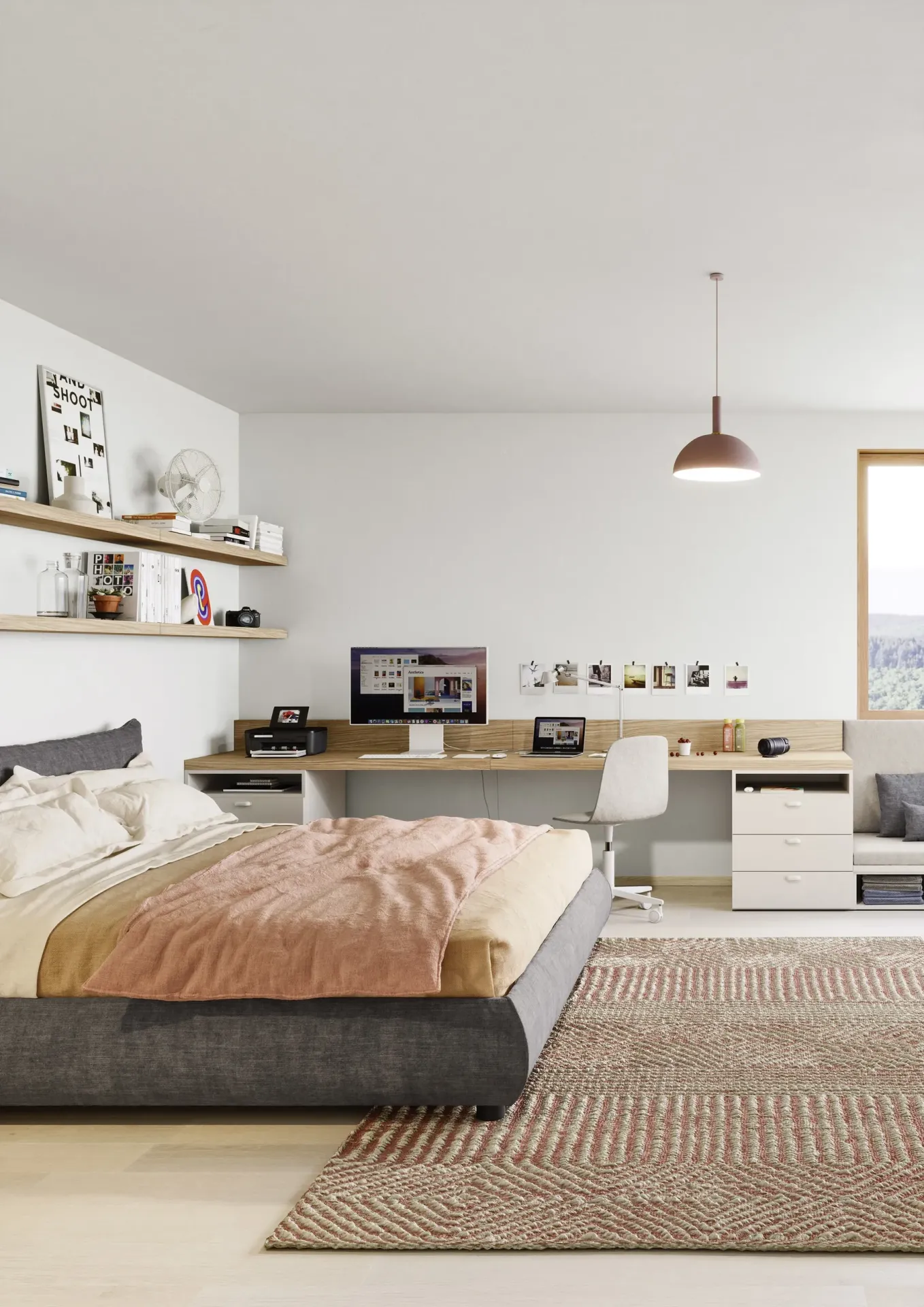 Letto Roller Nidi in una stanza da ragazzo in vista verticale