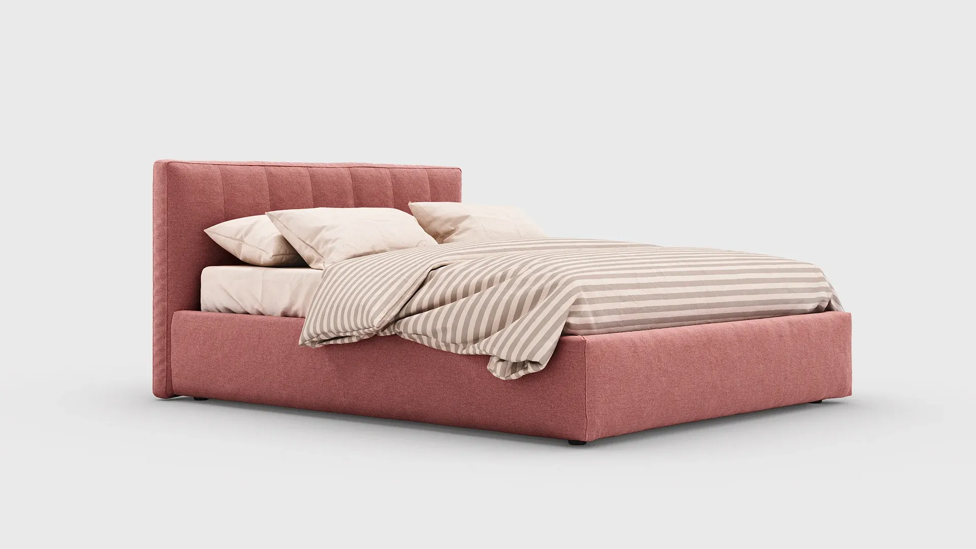 Letto matrimoniale Swell Nidi rosso corallo scontornato
