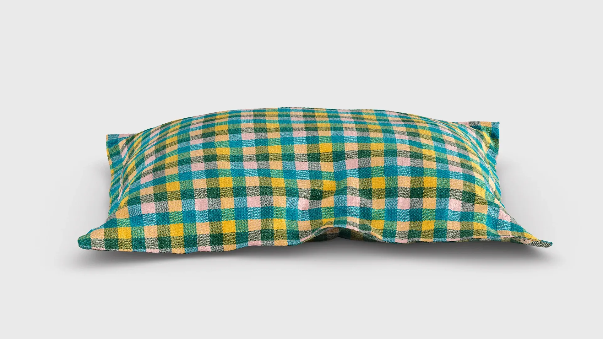 Pouf Bloom Nidi in tessuto a quadri scontornato