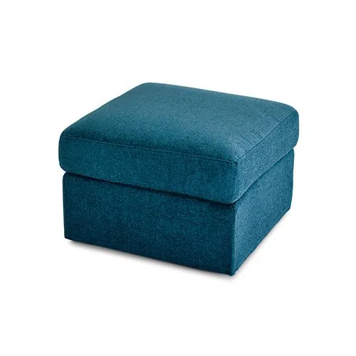 Pouf Pac Aerre Divani blu petrolio con cuscino superiore