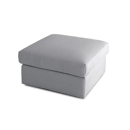 Pouf Zippy Aerre Divani grigio chiaro quadrato con cuscino
