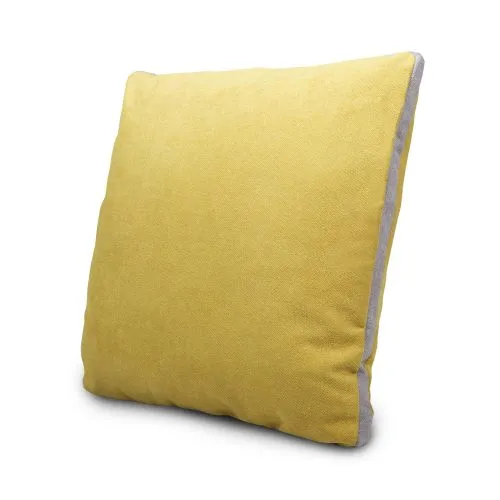 Cuscino Bic Aerre Divani giallo con retro grigio