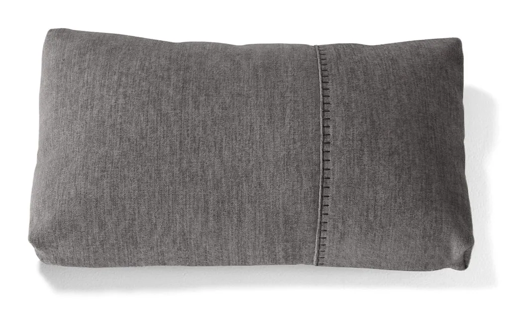 Cuscino rettangolare D200 Dienne grigio scuro con impuntura verticale