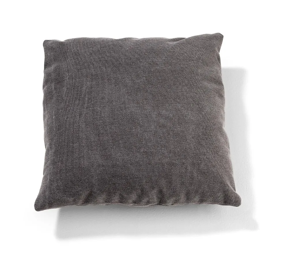 Cuscino quadrato D24 Dienne in tessuto grigio