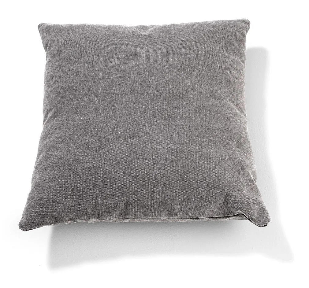 Cuscino quadrato grande D18 Dienne in tessuto grigio