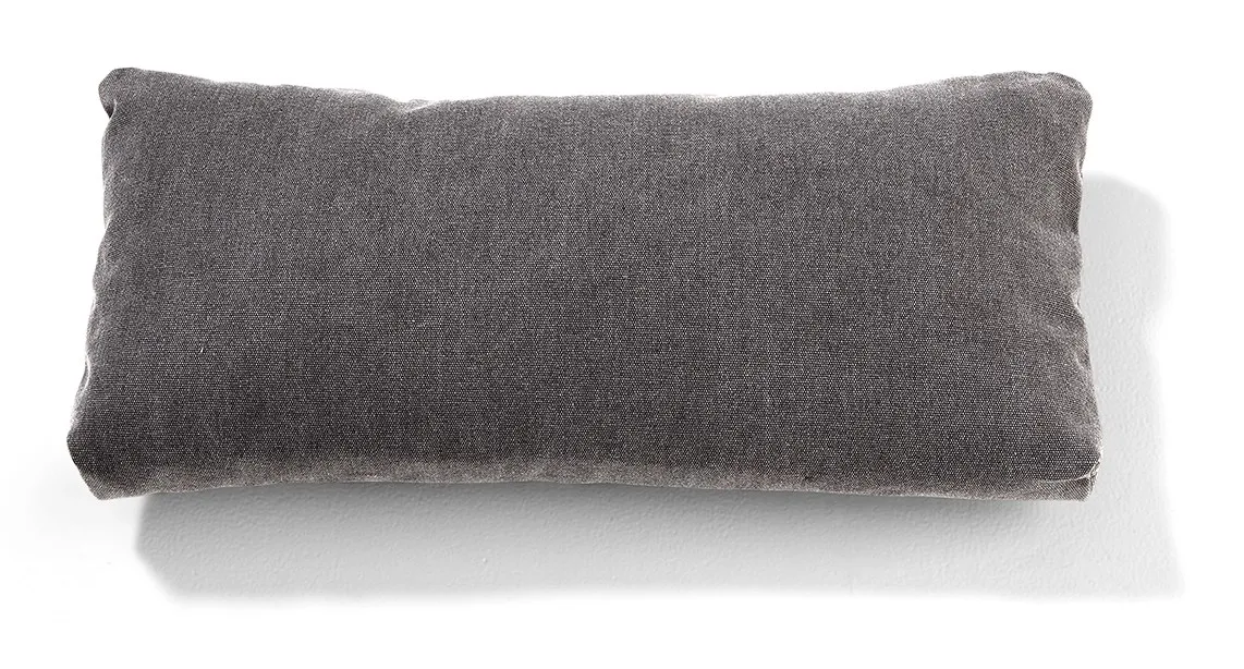 Cuscino lombare D17 Dienne allungato in tessuto grigio antracite