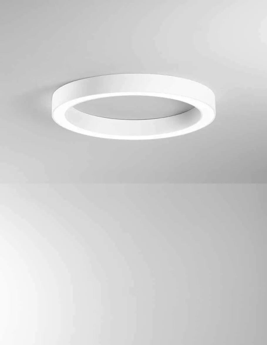 Plafoniera Demos Fan Europe bianca su soffitto bianco
