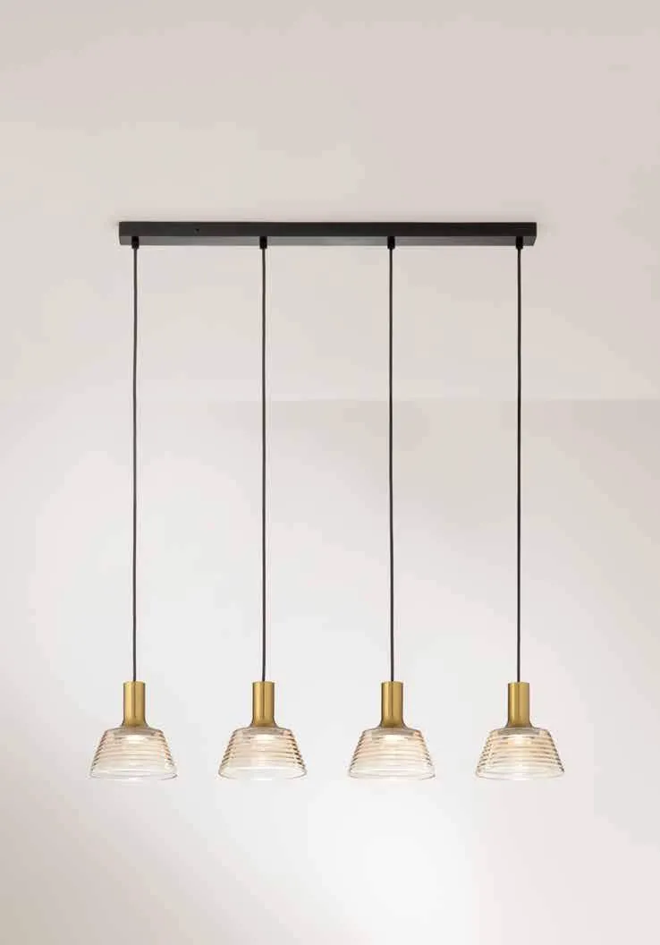 Sospensione lineare Lewitt Fan Europe a quattro luci