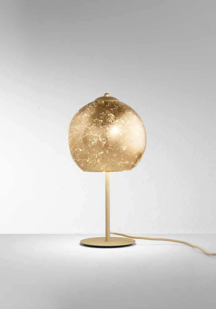 Lume Vanity Fan Europe in vetro decorato oro