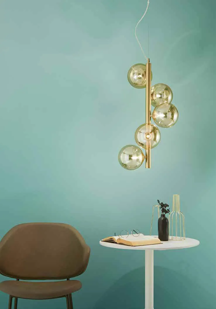 Applique Honey Fan Europe oro con sfere champagne