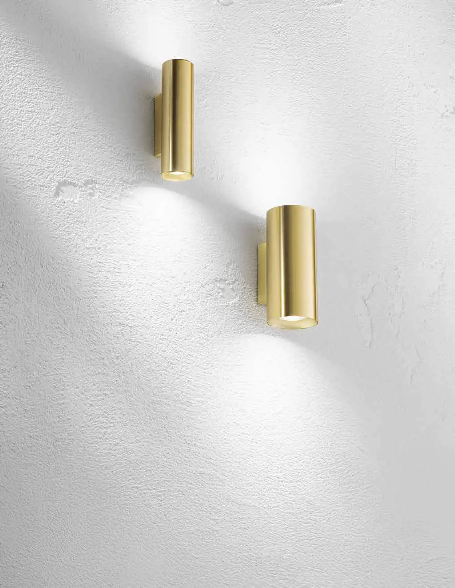 Applique Duduk Fan Europe oro con luce sopra e sotto