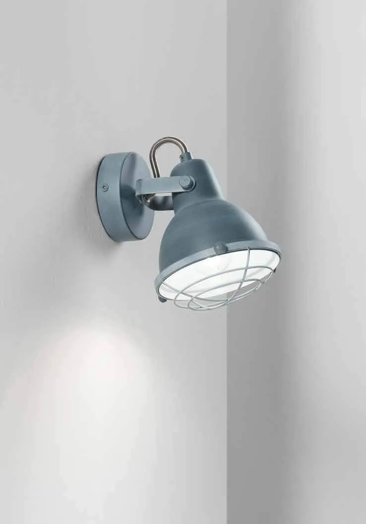 Applique Cuba Fan Europe grigio pietra con griglia