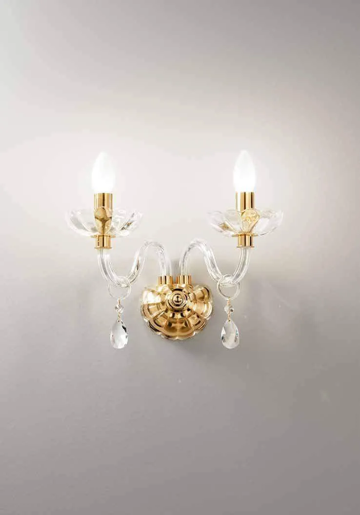 Applique Riflesso Fan Europe oro a due luci