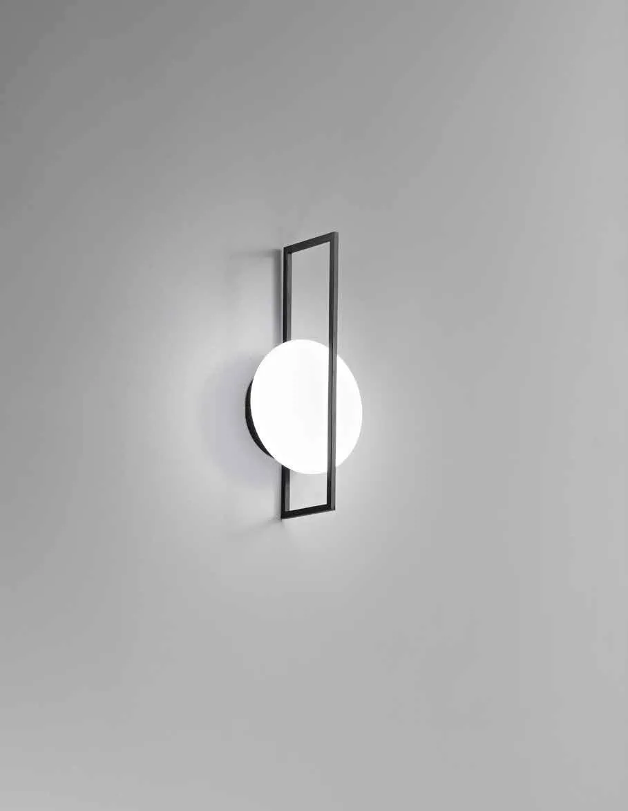 Applique Fobos Fan Europe nera con disco luminoso