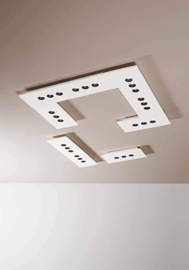 Composizione di plafoniere Xico Fan Europe con punti luce neri