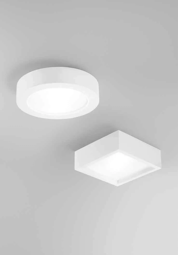 Plafoniere Gabriel Fan Europe tonda e quadrata in gesso