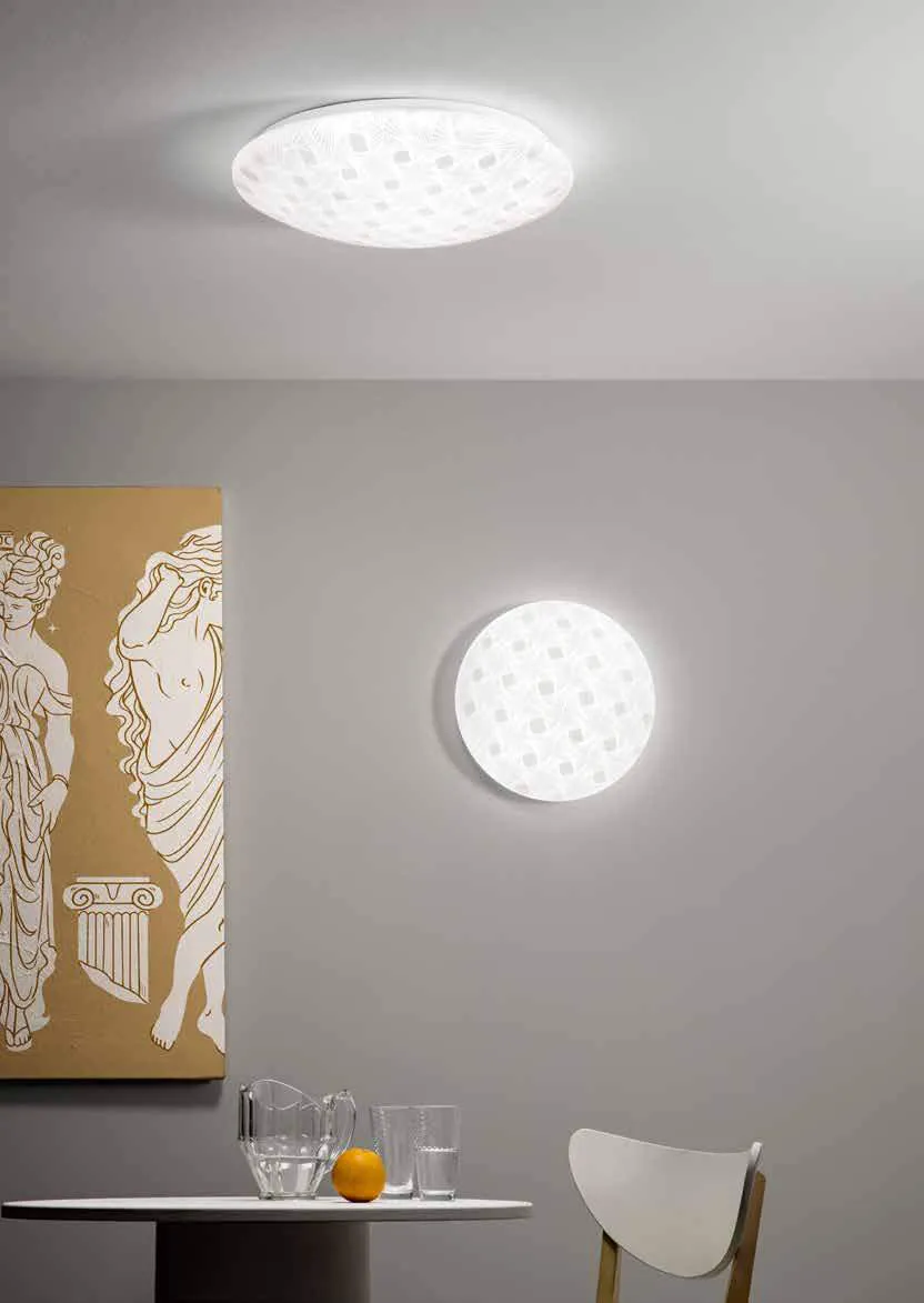 Plafoniera e applique Penelope Fan Europe in una sala da pranzo