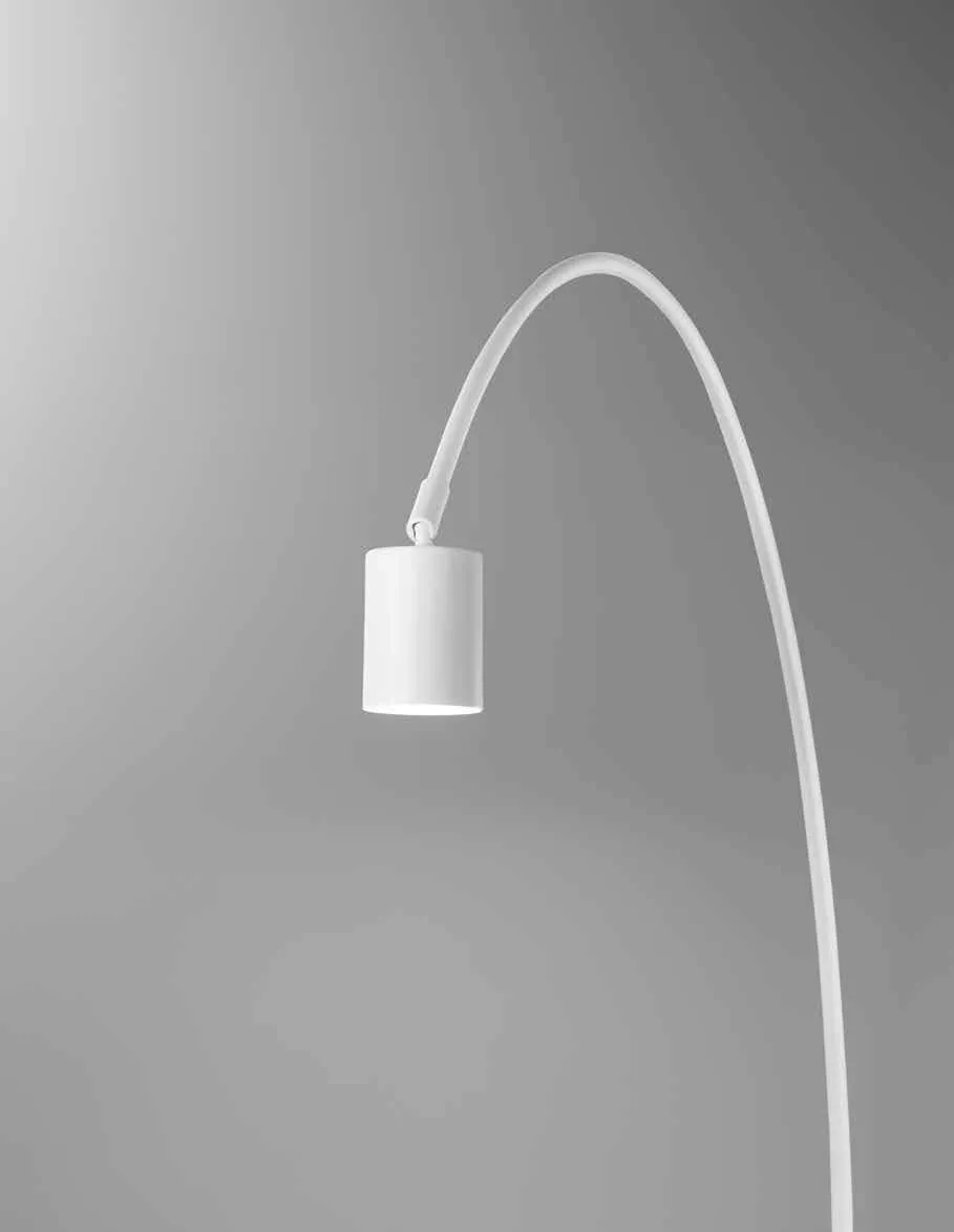 Piantana ad arco Maison Fan Europe bianca con diffusore orientabile