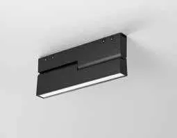 Lampada lineare orientabile Slide Fan Europe nera con diffusore opale