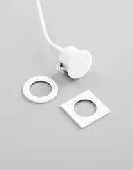 Mini faretto da incasso Dama Fan Europe bianco con ghiere rotonda e quadrata
