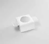 Faretto da incasso Modus Fan Europe quadrato in gesso con foro tondo