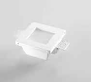 Faretto da incasso Snow Fan Europe quadrato con vetro satinato