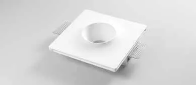 Incasso quadrato Splash Fan Europe in gesso con conca svasata