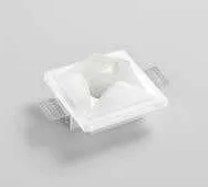 Incasso quadrato Brick Fan Europe in gesso con apertura sfaccettata