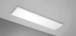 Pannello LED Panel UGR CCT Fan Europe rettangolare visto di scorcio