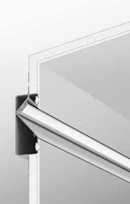 Profilo a veletta Split Fan Europe montato nel cartongesso