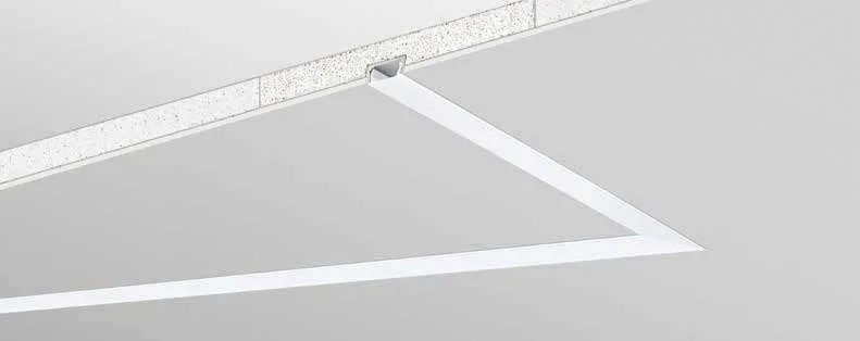 Lastra Invisiline Fan Europe con profilo integrato e incrocio a L