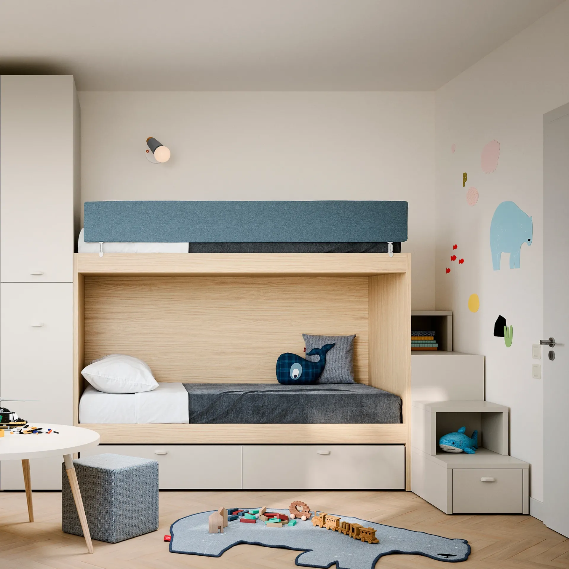 Sticker Arctic Nidi accanto al letto a castello