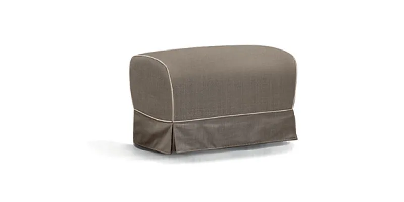 Pouf quadrato Alicudi Rosini con bordino