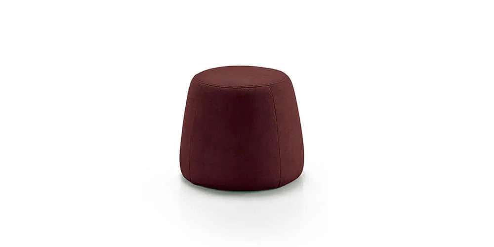 Pouf rotondo Cipro Rosini color vinaccia